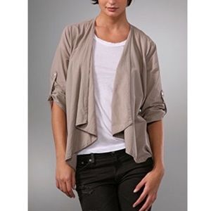 James Perse Draped Open Front Top